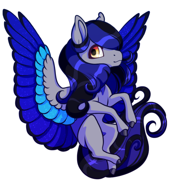 Size: 984x1080 | Tagged: safe, artist:oneiria-fylakas, derpibooru import, oc, oc:midnight dreams, pegasus, pony, chibi, colored wings, female, image, mare, multicolored wings, png, solo, wings