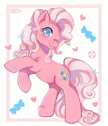 Size: 1800x2100 | Tagged: safe, artist:catsonmarss, artist:picklescatt, derpibooru import, pinkie pie (g3), earth pony, pony, female, g3, image, jpeg, mare, rearing, signature, solo