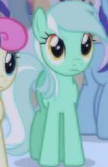 Size: 108x167 | Tagged: safe, derpibooru import, screencap, bon bon, lyra heartstrings, minuette, sweetie drops, pony, unicorn, friendship is magic, animation error, background character, background pony, cropped, female, horn, image, mare, missing horn, png, solo focus