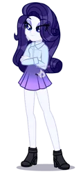 Size: 1096x2284 | Tagged: safe, alternate version, artist:skyfallfrost, derpibooru import, oc, oc:midnight sapphire, equestria girls, clothes, female, image, png, shirt, simple background, skirt, solo, transparent background