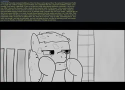 Size: 1104x794 | Tagged: safe, artist:zan logemlor, derpibooru import, twist, earth pony, pony, american psycho, female, filly, foal, greentext, image, patrick bateman, png, solo, text