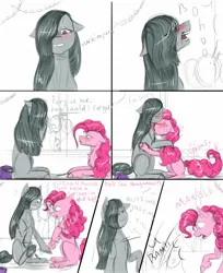 Size: 1100x1350 | Tagged: safe, artist:vera2002, derpibooru import, marble pie, pinkie pie, earth pony, pony, comic, crying, duo, faint, female, image, jpeg, simple background, syringe, white background