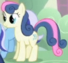 Size: 134x125 | Tagged: safe, derpibooru import, screencap, bon bon, sweetie drops, earth pony, pony, season 1, season 2, background character, background pony, cropped, female, image, intro, mare, png, solo focus