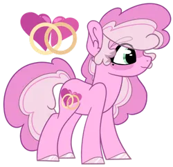 Size: 1280x1239 | Tagged: safe, artist:maximumpiracy, derpibooru import, oc, oc:always & forever, earth pony, pony, female, image, magical lesbian spawn, mare, offspring, parent:cheerilee, parent:nurse redheart, png, simple background, solo, transparent background