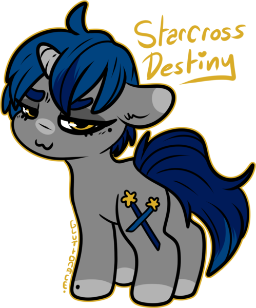 Size: 1120x1347 | Tagged: safe, artist:sexygoatgod, derpibooru import, oc, oc:starcross destiny, unofficial characters only, pony, unicorn, adoptable, chibi, female, image, mare, png, simple background, transparent background