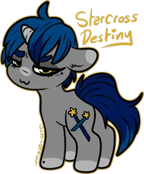 Size: 1120x1347 | Tagged: safe, artist:sexygoatgod, derpibooru import, oc, oc:starcross destiny, unofficial characters only, pony, unicorn, adoptable, chibi, female, image, mare, png, simple background, transparent background