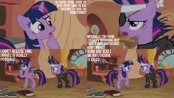 Size: 2000x1125 | Tagged: safe, derpibooru import, edit, edited screencap, editor:quoterific, screencap, twilight sparkle, it's about time, future twilight, image, png