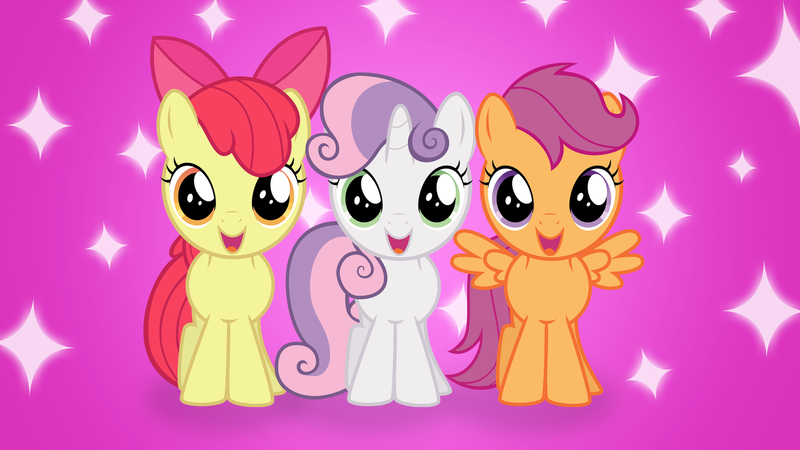 Size: 1600x900 | Tagged: safe, derpibooru import, screencap, apple bloom, scootaloo, sweetie belle, earth pony, pegasus, pony, unicorn, adorabloom, cute, cutealoo, cutie mark crusaders, cutie mark cuties, diasweetes, female, filly, foal, happy, image, looking at you, open mouth, png, smiling, spread wings, trio, wings