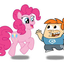 Size: 225x225 | Tagged: safe, derpibooru import, pinkie pie, crossover, friendshipping, gus, image, jpeg, robotboy, simple background, white background