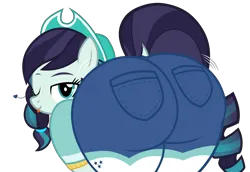 Size: 5188x3560 | Tagged: suggestive, alternate version, artist:duskyzombie, derpibooru import, coloratura, earth pony, pony, :p, absurd resolution, adorasexy, alternate hairstyle, bedroom eyes, butt, clothes, coloratur-ass, cowboy hat, cute, dock, female, hat, image, jiggle, large butt, lidded eyes, looking at you, looking back, looking back at you, mare, one eye closed, pants, plot, plump, png, presenting, sexy, simple background, smiling, smirk, solo, stetson, tail, the ass was fat, tongue out, transparent background, vector, wink