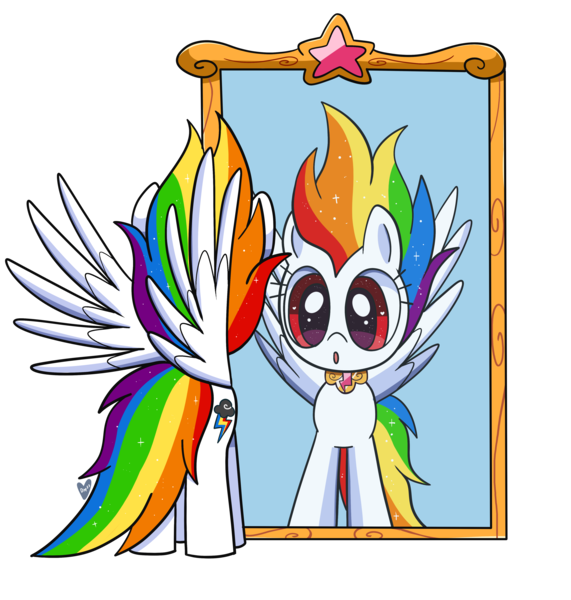 Size: 4000x4200 | Tagged: safe, artist:domesticmaid, derpibooru import, rainbow dash, pegasus, pony, commission, commissioner:lux-klonoa, element of loyalty, fanon, female, image, mare, png, simple background, solo, spread wings, super rainbow dash, transparent background, wings