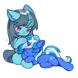 Size: 2480x2480 | Tagged: artist needed, safe, derpibooru import, oc, oc:aurora july, oc:moonlightbenighted, unofficial characters only, unicorn, image, png