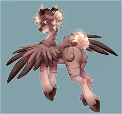 Size: 919x858 | Tagged: safe, artist:knightklif, derpibooru import, oc, oc:amoo, oc:amy bloodeye, pegasus, pony, zebra, blonde, butt, colored, commission, crescent, curly tail, cutie mark, ear piercing, earring, female, flying, gradient hooves, hair bun, hooves, image, jewelry, lineart, mare, orange eyes, pegasus oc, piercing, png, pony oc, shading, short hair, short mane, short tail, simple background, solo, spread wings, stripes, tail, wings, zebra oc