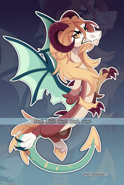 Size: 2811x4192 | Tagged: safe, artist:gkolae, derpibooru import, oc, unofficial characters only, draconequus, angry, draconequus oc, gritted teeth, horns, image, png, teeth, wings, zoom layer