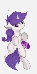 Size: 2392x4760 | Tagged: safe, artist:groomlake, derpibooru import, oc, oc:snowie aura, pony, unicorn, bow, image, png, solo, tail, tail bow