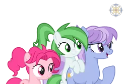 Size: 3000x2001 | Tagged: safe, artist:r4hucksake, derpibooru import, oc, oc:amethyst sprint, oc:berry chase, oc:emerald dash, earth pony, pony, base used, female, filly, foal, image, mare, png, simple background, transparent background