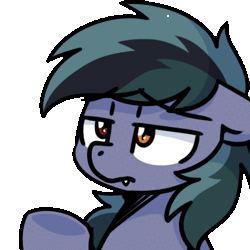 Size: 500x500 | Tagged: safe, artist:sugar morning, derpibooru import, oc, oc:scrimmy, unofficial characters only, bat pony, pony, animated, bat ears, bat pony oc, bat wings, commission, facehoof, facepalm, fangs, gif, heterochromia, image, male, simple background, solo, solo male, transparent background, wings, ych result, your character here