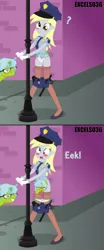 Size: 777x1874 | Tagged: suggestive, artist:excelso36, derpibooru import, derpy hooves, oc, oc:excelso, human, equestria girls, abuse, blushing, butt, censored, clothes, cuffed, cuffs, embarrassed, embarrassed nude exposure, glasses, gloves, handcuffed, humanized, image, necktie, nudity, panties, pantsing, plot, png, police officer, police uniform, shoes, socks, stockings, surprised, thigh highs, underwear
