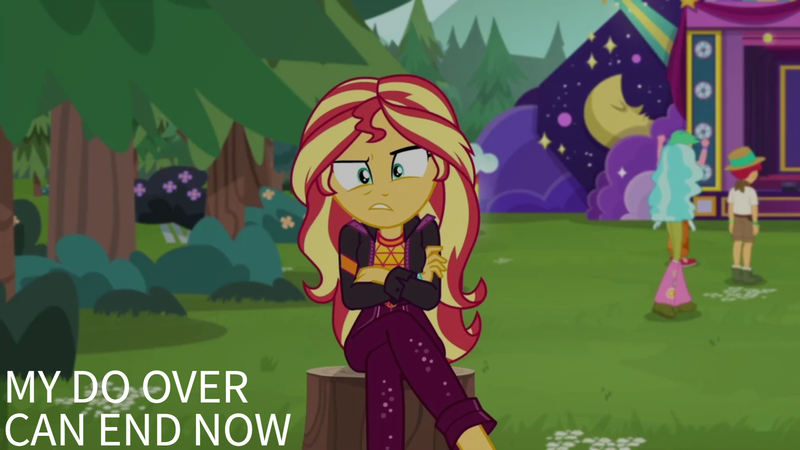 Size: 1920x1080 | Tagged: safe, derpibooru import, edit, edited screencap, editor:quoterific, screencap, lemon zack, paisley, sunset shimmer, equestria girls, equestria girls series, sunset's backstage pass!, spoiler:eqg series (season 2), image, png