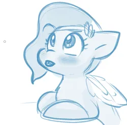 Size: 865x851 | Tagged: safe, artist:zutcha, derpibooru import, pipp petals, pegasus, pony, g5, adorapipp, cute, image, monochrome, png, simple background, sketch, solo, tongue out, white background