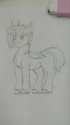 Size: 720x1280 | Tagged: safe, artist:louyalpha, derpibooru import, oc, oc:kionagdl, unofficial characters only, alicorn, pony, image, jpeg, solo, traditional art