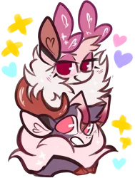 Size: 939x1241 | Tagged: safe, artist:toxiccoswynaut, derpibooru import, them's fightin' herds, community related, cupid (tfh), duo, image, male and female, png, simple background, transparent background, vixen (tfh)