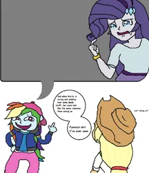 Size: 944x1094 | Tagged: artist needed, source needed, safe, derpibooru import, applejack, rainbow dash, rarity, 4chan, amogus eyes, among us, crying, image, laughing, meme, png, speech bubble, zimbabwe