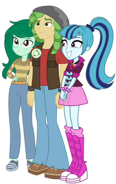 Size: 678x1073 | Tagged: safe, artist:illumnious, artist:marcorulezzz, artist:maretrick, derpibooru import, edit, sandalwood, sonata dusk, wallflower blush, equestria girls, rainbow rocks, boots, bracelet, clothes, cute, female, gem, green, green hair, group sex, hand on hip, happy, hippie, image, jewelry, male, pants, png, ponytail, sandalflower, sandata, sex, shipping, shoes, simple background, siren gem, skirt, smiling, socks, spiked wristband, straight, threesome, transparent background, vector, wristband