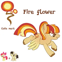 Size: 2048x2048 | Tagged: safe, derpibooru import, apple bloom, wild fire, oc, pegasus, pony, art, fire, fusion, fusion:apple bloom, fusion:wild fire, image, png, reference, reference sheet, super mario bros.