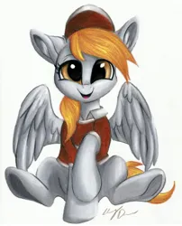 Size: 3304x4096 | Tagged: safe, artist:gleamydreams, derpibooru import, derpy hooves, pegasus, pony, female, image, jpeg, mailmare, simple background, solo, white background