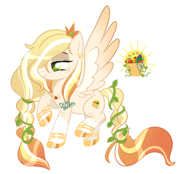 Size: 2000x1923 | Tagged: safe, artist:dixieadopts, derpibooru import, oc, oc:celestial harvest, pegasus, pony, female, image, mare, parents:applelestia, png, simple background, solo, transparent background