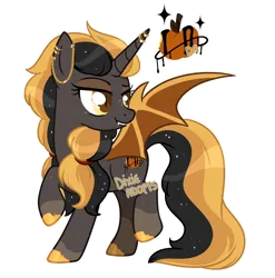 Size: 2000x2025 | Tagged: safe, artist:dixieadopts, derpibooru import, oc, oc:shadow apple, bat pony, pony, female, image, mare, offspring, parent:applejack, parent:king sombra, parents:sombrajack, png, simple background, solo, transparent background