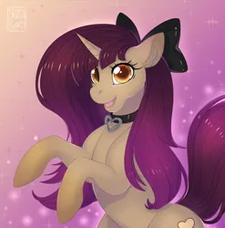 Size: 3459x3500 | Tagged: safe, artist:yutailaarts, derpibooru import, oc, unofficial characters only, pony, unicorn, choker, female, horn, image, jpeg, solo, unicorn oc