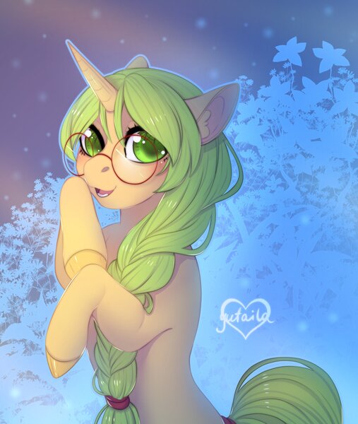 Size: 2111x2500 | Tagged: safe, artist:yutailaarts, derpibooru import, oc, unofficial characters only, pony, unicorn, female, glasses, horn, image, jpeg, solo, unicorn oc