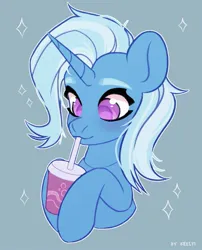 Size: 1614x2000 | Tagged: safe, artist:shelti, derpibooru import, trixie, pony, unicorn, drinking, female, image, jpeg, solo