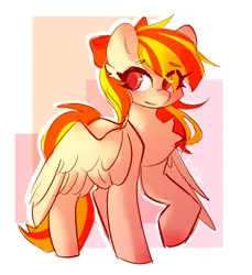 Size: 1404x1532 | Tagged: safe, artist:strawberryc208, derpibooru import, oc, unofficial characters only, pegasus, pony, bow, eye clipping through hair, eyebrows, eyebrows visible through hair, female, hair bow, image, jpeg, mare, pegasus oc, raised hoof, signature, solo, wings
