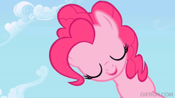 Size: 520x293 | Tagged: safe, derpibooru import, pinkie pie, earth pony, pony, the ticket master, animated, blinking, gif, image