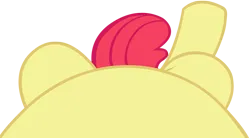 Size: 4096x2268 | Tagged: safe, artist:charleston-and-itchy, derpibooru import, edit, editor:oathcharm, apple bloom, earth pony, pony, belly, female, female pov, filly, foal, image, lying down, lying down meme, meme, offscreen character, offscreen female, on back, perspective, pictures of bellies, png, pov, simple background, solo, transparent background