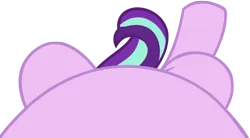 Size: 4096x2268 | Tagged: safe, artist:charleston-and-itchy, derpibooru import, edit, editor:oathcharm, starlight glimmer, pony, unicorn, belly, female, female pov, image, lying down, lying down meme, mare, meme, offscreen character, offscreen female, on back, perspective, pictures of bellies, png, pov, simple background, solo, transparent background