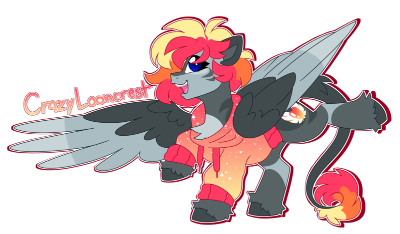 Size: 6950x4078 | Tagged: safe, artist:crazysketch101, derpibooru import, oc, oc:crazy looncrest, unofficial characters only, pegasus, pony, clothes, hoodie, image, leonine tail, png, simple background, solo, tail, transparent background