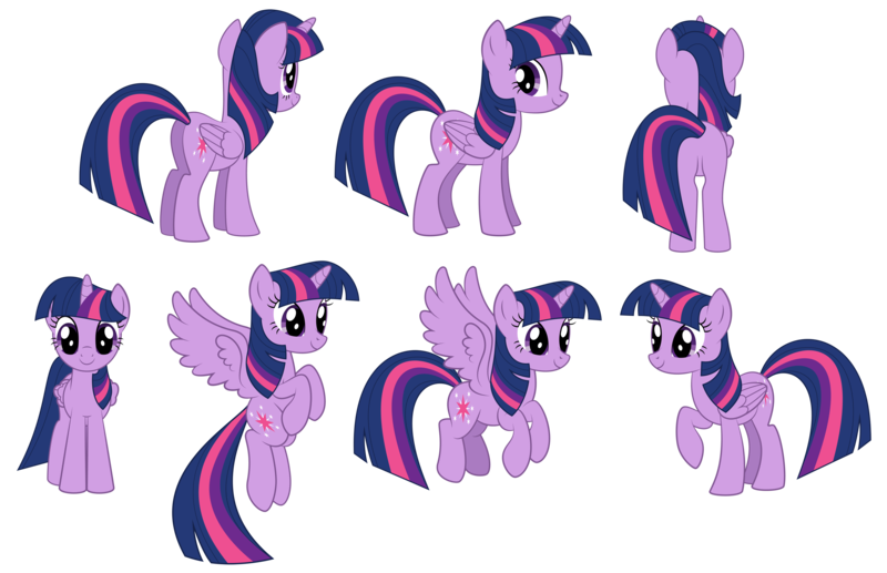 Size: 3838x2480 | Tagged: safe, artist:culu-bluebeaver, derpibooru import, twilight sparkle, twilight sparkle (alicorn), alicorn, pony, digital, digital art, female, horn, image, mare, png, reference, reference sheet, simple background, solo, transparent background, vector, vector trace, wings