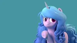 Size: 3840x2160 | Tagged: safe, artist:geekbrony, derpibooru import, izzy moonbow, g5, 3d, 3d model, blender, image, png, sculpted, solo, wallpaper