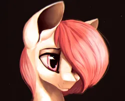 Size: 1800x1462 | Tagged: safe, artist:minckies, derpibooru import, oc, unofficial characters only, earth pony, pony, bust, earth pony oc, hair over one eye, image, jpeg, smiling, solo