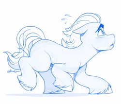 Size: 1204x1033 | Tagged: safe, artist:bcpony, derpibooru import, sprout cloverleaf, earth pony, pony, g5, image, jpeg, male, scared, sketch, solo
