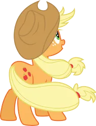 Size: 3000x3953 | Tagged: safe, artist:cloudy glow, derpibooru import, applejack, earth pony, pony, family appreciation day, applejack's hat, cowboy hat, female, hat, image, mare, png, simple background, solo, transparent background, vector