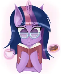 Size: 3080x3740 | Tagged: safe, artist:krymak, derpibooru import, twilight sparkle, pony, book, glasses, image, png, simple background