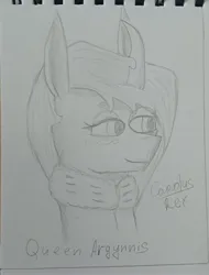 Size: 2687x3534 | Tagged: safe, artist:carolus rex, derpibooru import, changeling queen oc, oc, unofficial characters only, changeling, changeling queen, equestria at war mod, changeling oc, clothes, female, image, jpeg, solo, traditional art