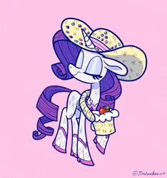 Size: 1978x2116 | Tagged: safe, artist:jimmyjamno1, derpibooru import, rarity, pony, unicorn, apple, basket, boots, clothes, cowboy boots, cowboy hat, eyes closed, food, hat, image, png, shoes, smiling, solo