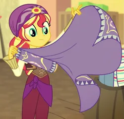 Size: 679x651 | Tagged: safe, derpibooru import, screencap, sunset shimmer, equestria girls, movie magic, spoiler:eqg specials, cropped, image, png, solo, sunshim