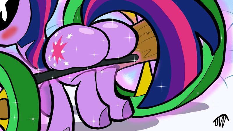 Size: 2048x1155 | Tagged: suggestive, artist:joeywaggoner, derpibooru import, twilight sparkle, pony, unicorn, season 1, winter wrap up, butt, image, jpeg, plot, scene interpretation, screenshot redraw, twibutt